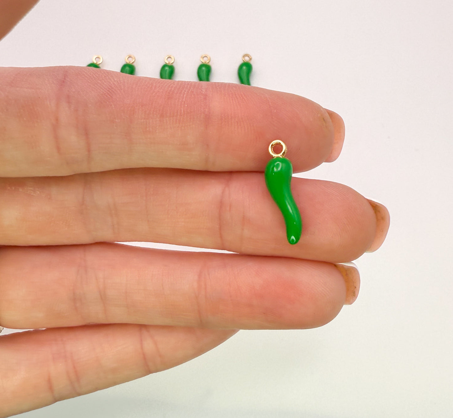 Green Chili Pepper DIY Charms