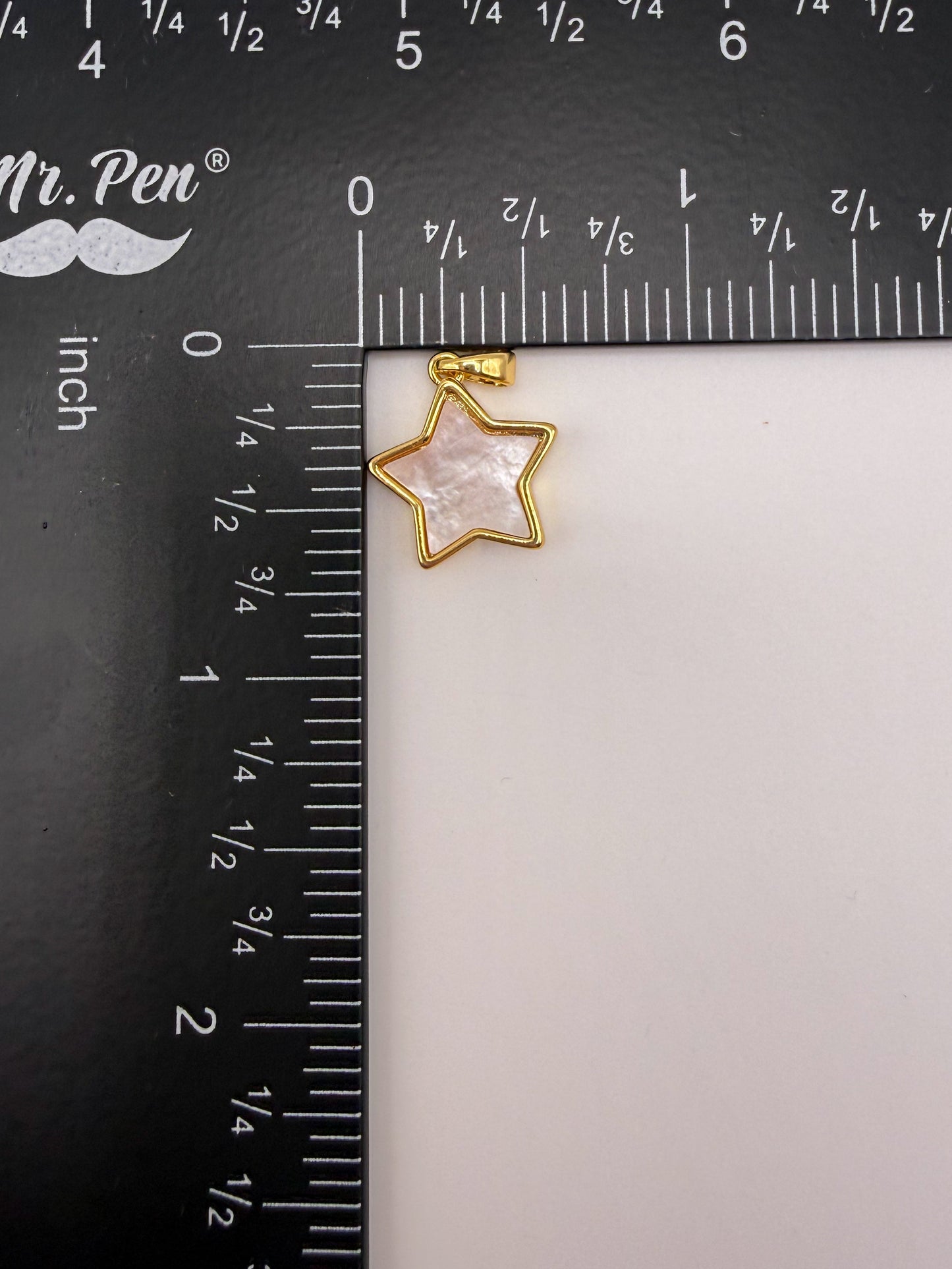 Mother of Pearl Shell Moon & Star Charm Pendants