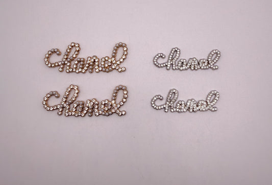 Bling CC Name Plate Metal DIY Charms