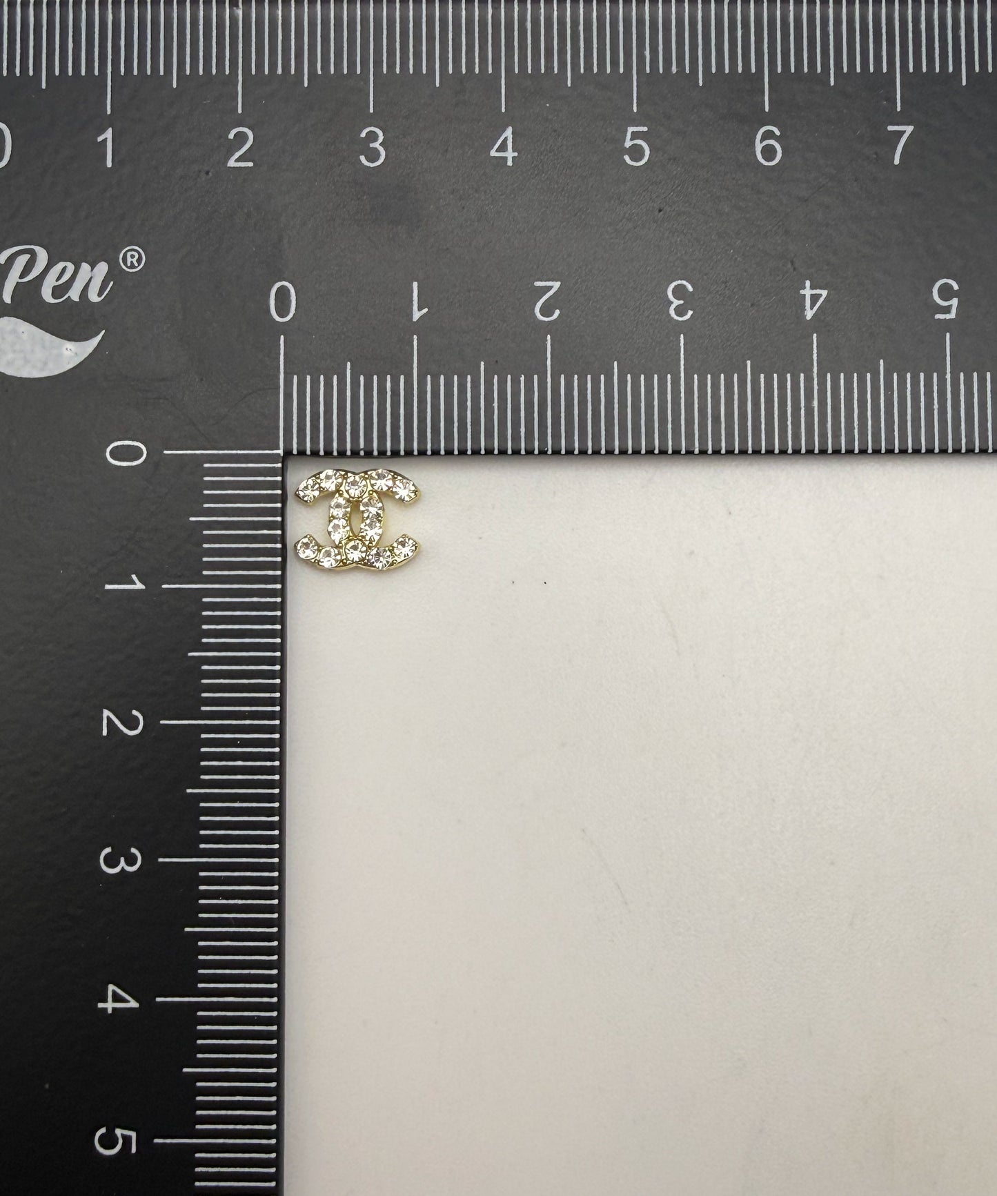 Mini Bling Silver & Gold Flat Back LV & CC Designer DIY Nail Charms