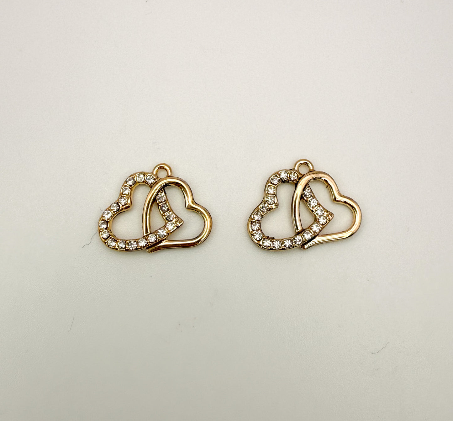 Two Linked Heart DIY Charms