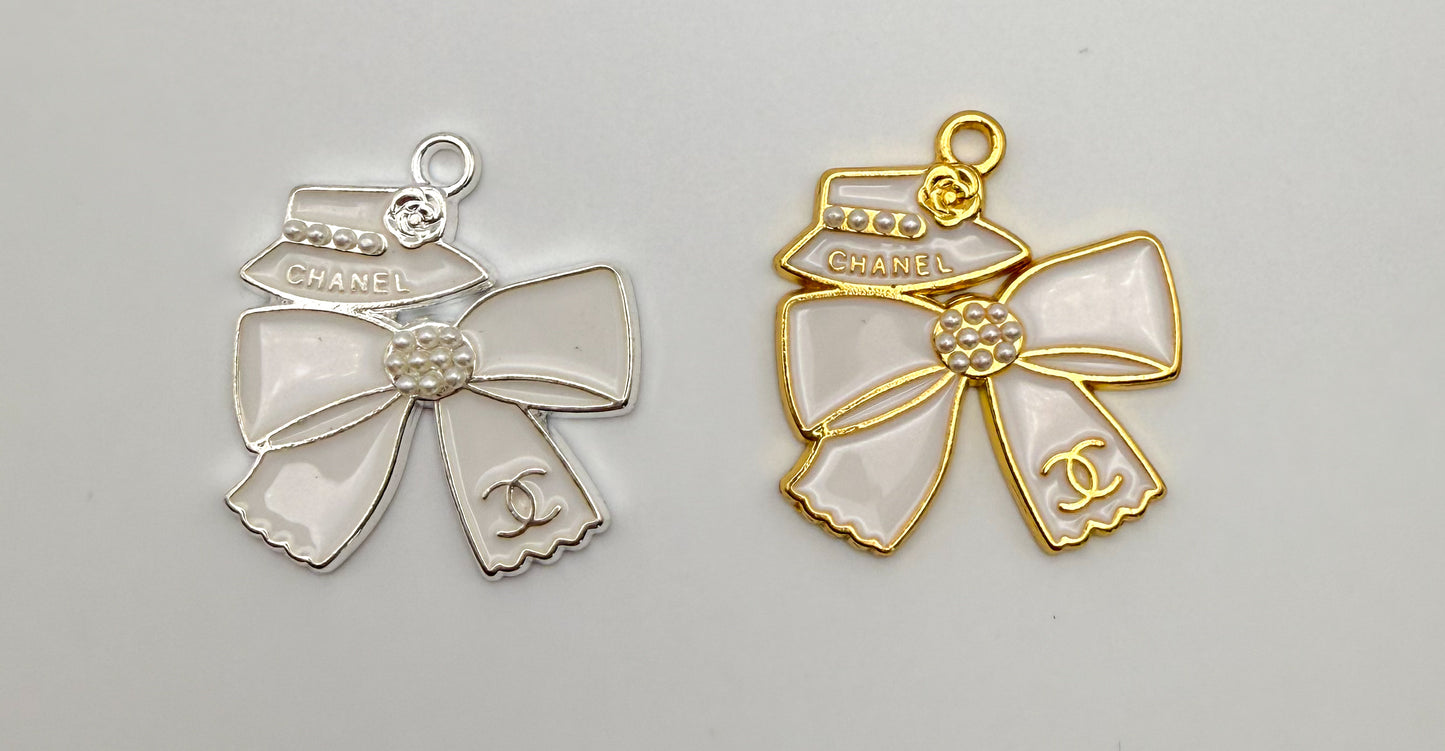 CC Designer High Quality Hat & Bow DIY Metal Charm Pendants