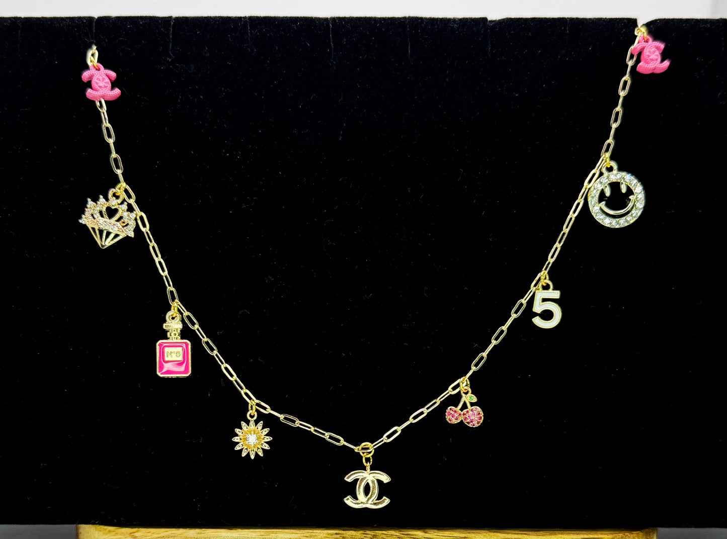 CC Gold Charm Necklace