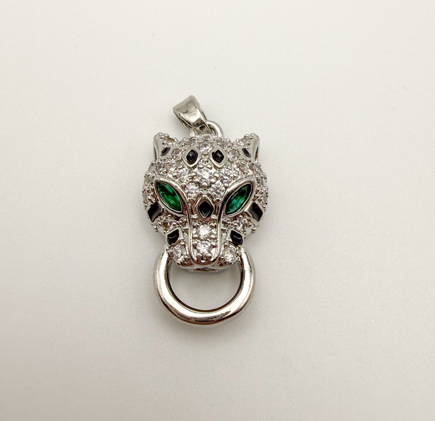 Gold & Silver Leopard Head HQ Charm Pendant
