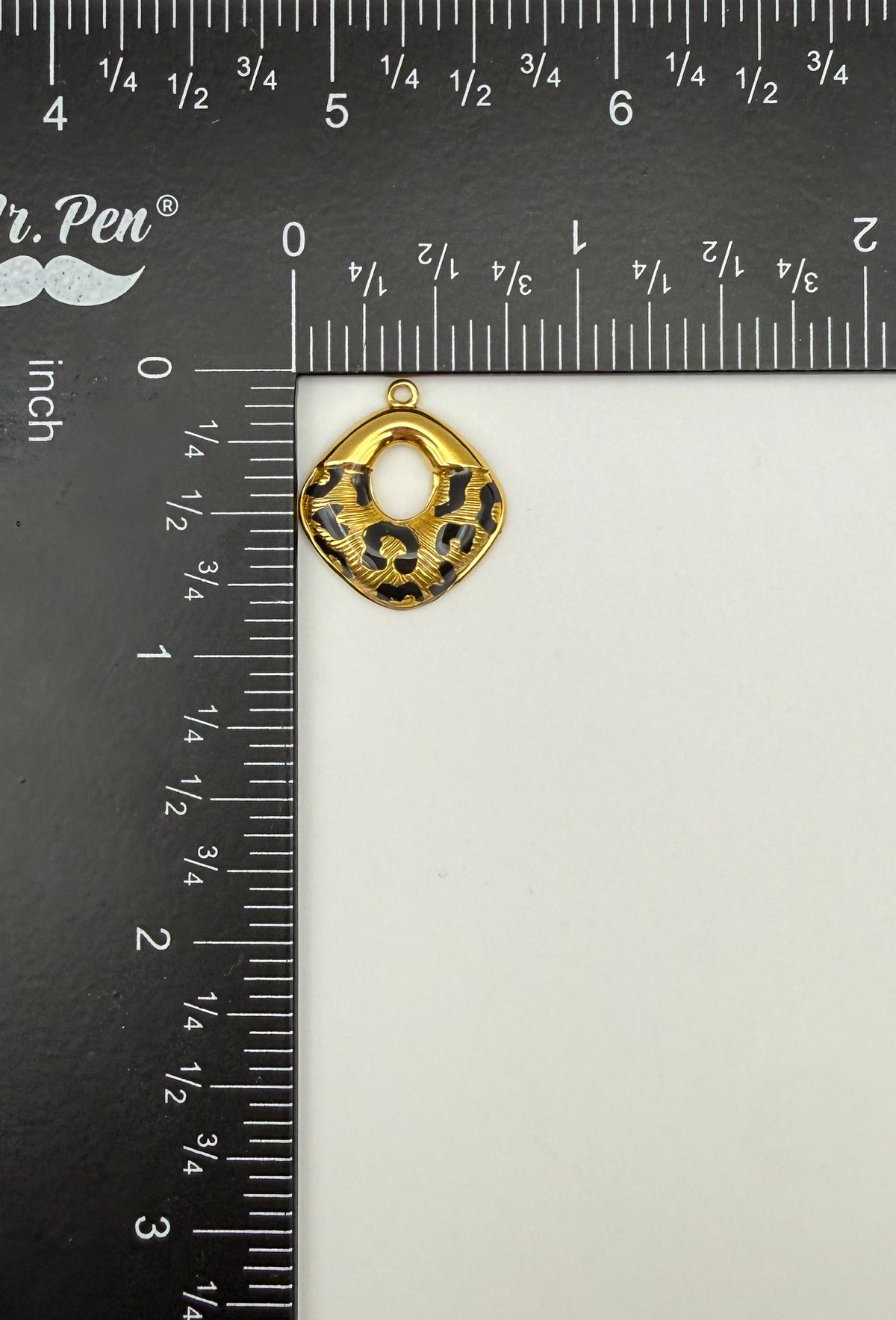 Gold Stainless Steel Leopard Print Shaped Charm Pendants DIY
