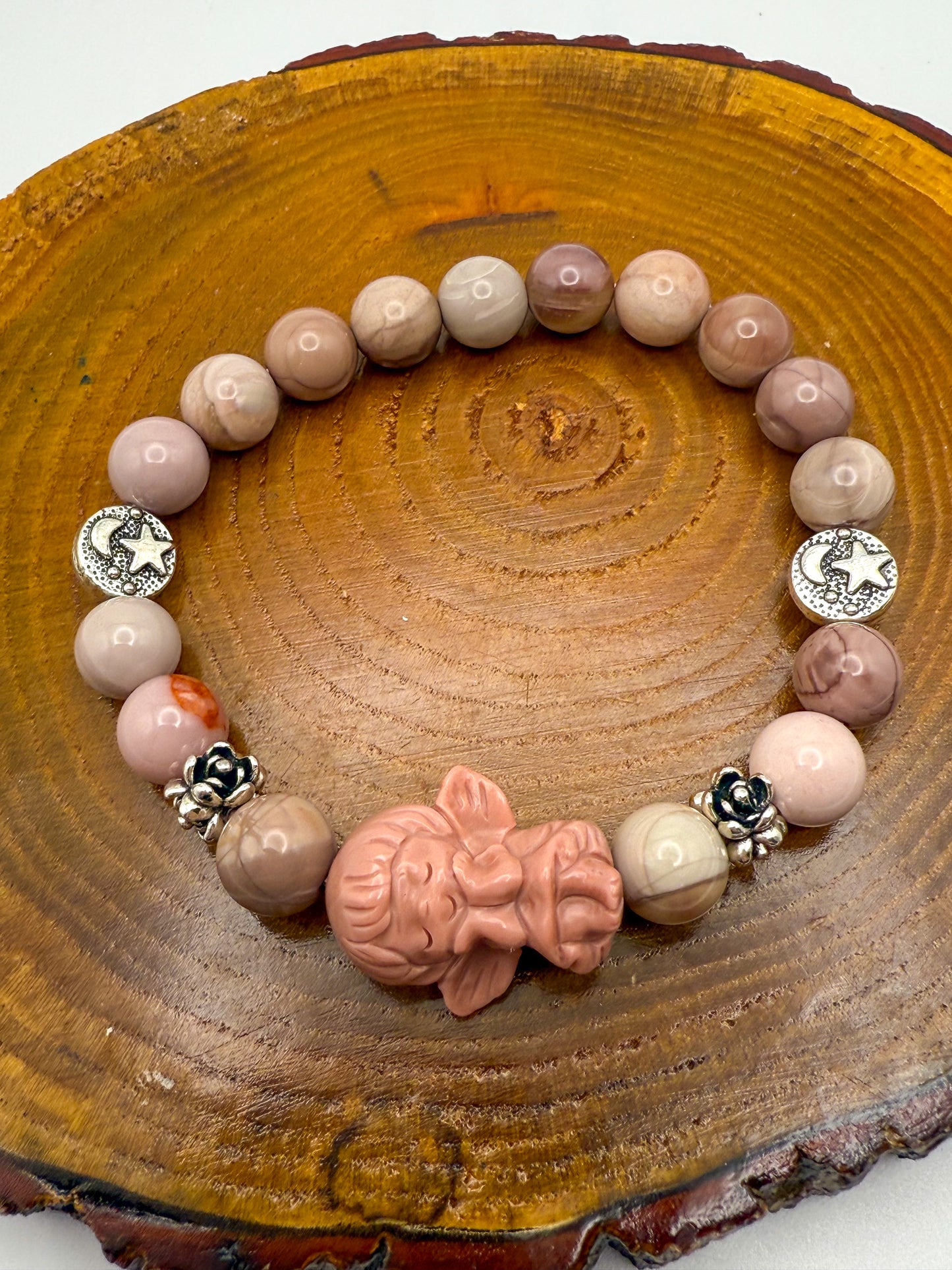 Natural Alashan Agate Angel Bracelets- 2 Different Styles