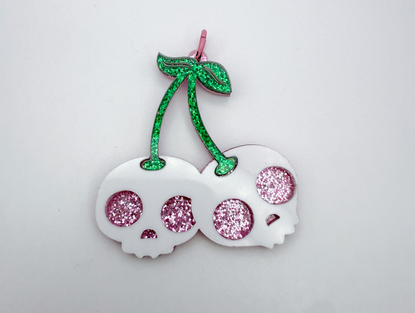 Acrylic Skull Cherry DIY Keychain Charms