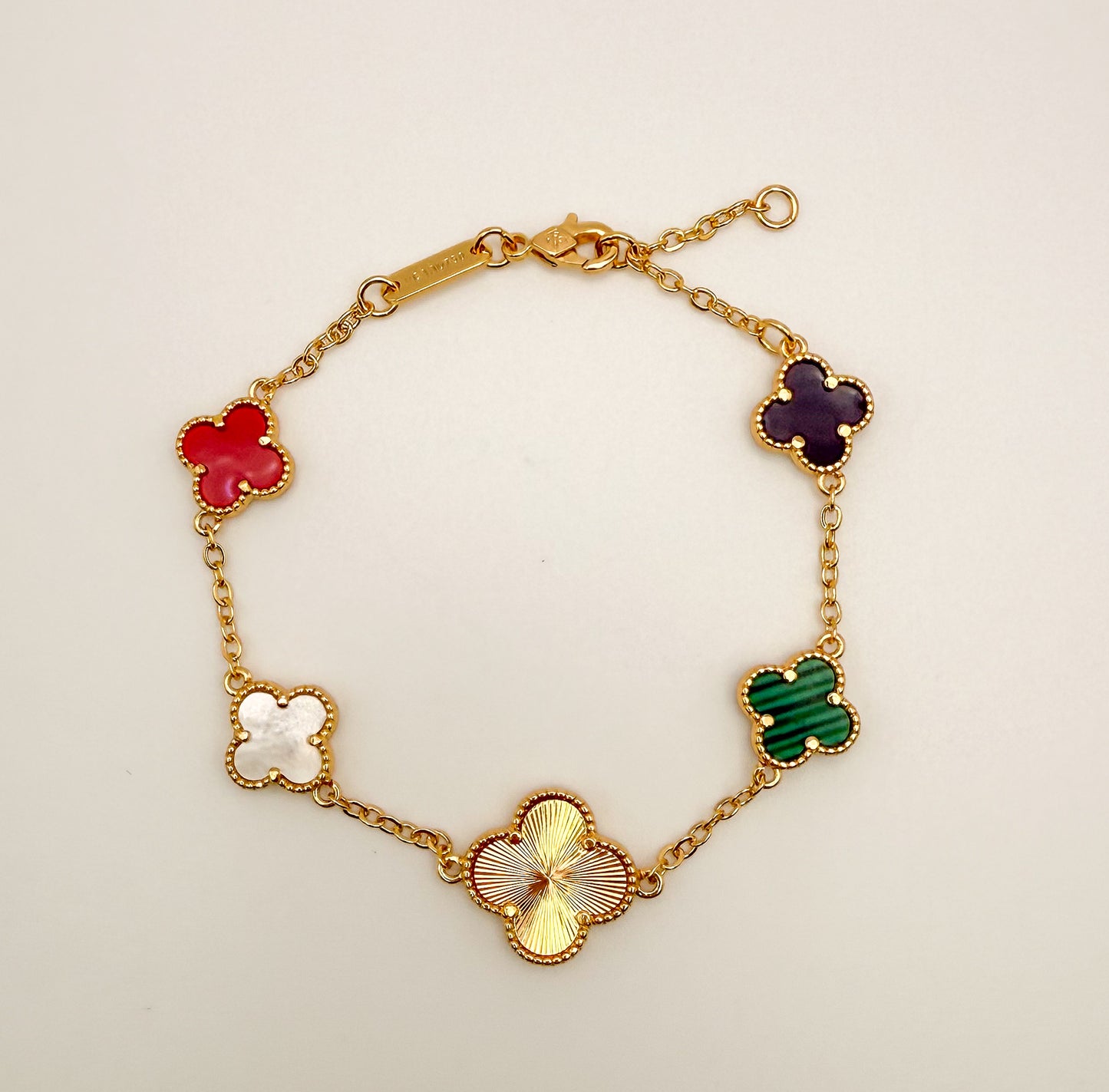 Multicolored Clover Bracelet