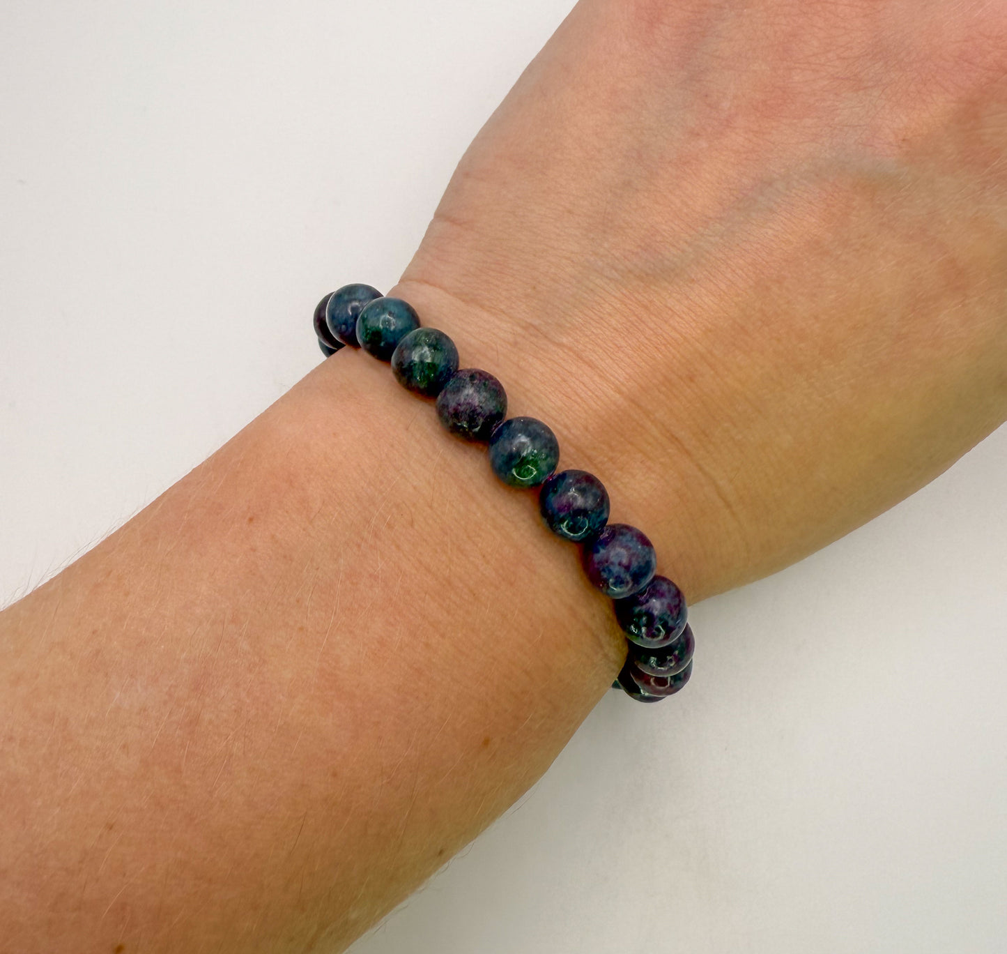 Natural Ruby Kyanite Crystal Beaded Bracelets