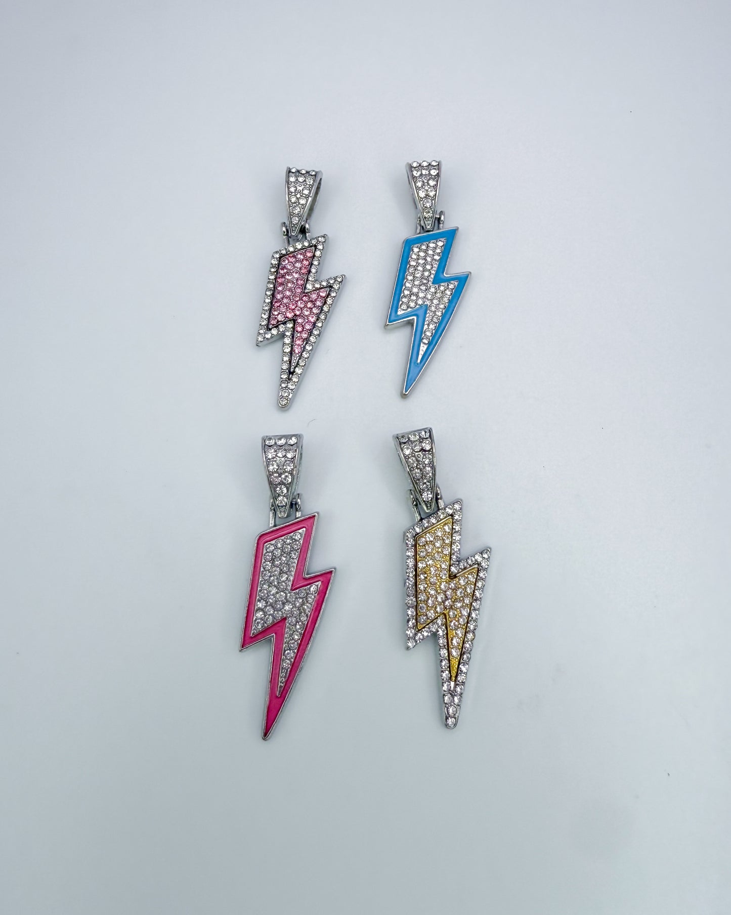 Bling Lighting Bolt Alloy DIY Pendant- High Quality