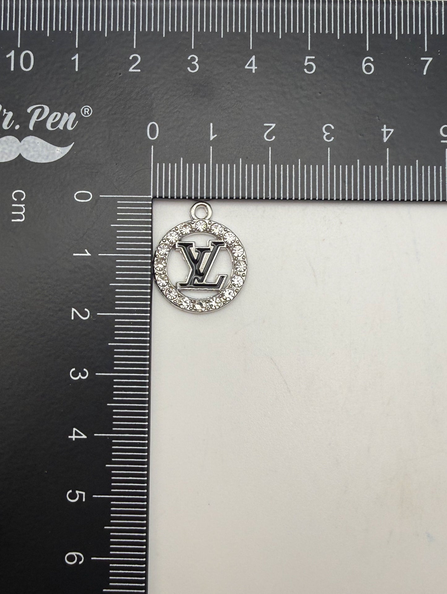 LV Round Metal DIY Charms