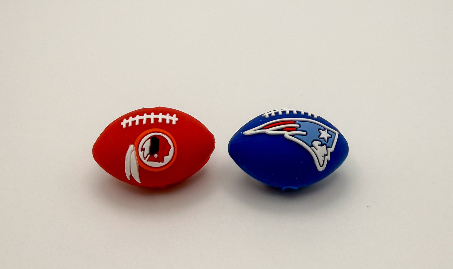 NFL’s Patriots & Chiefs Silicone Football DIY Pen Focal Beads