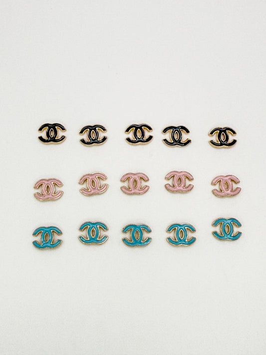 Mini CC Designer Metal DIY Nail Charms