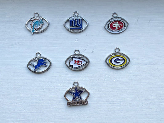 Silver Football DIY Charms
