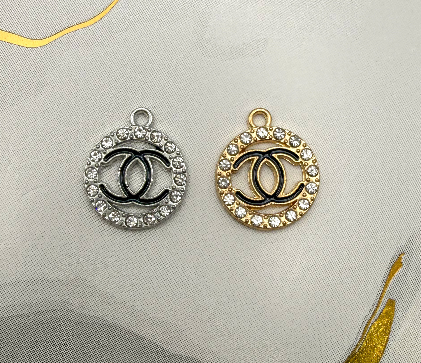 CC Round Metal DIY Charms