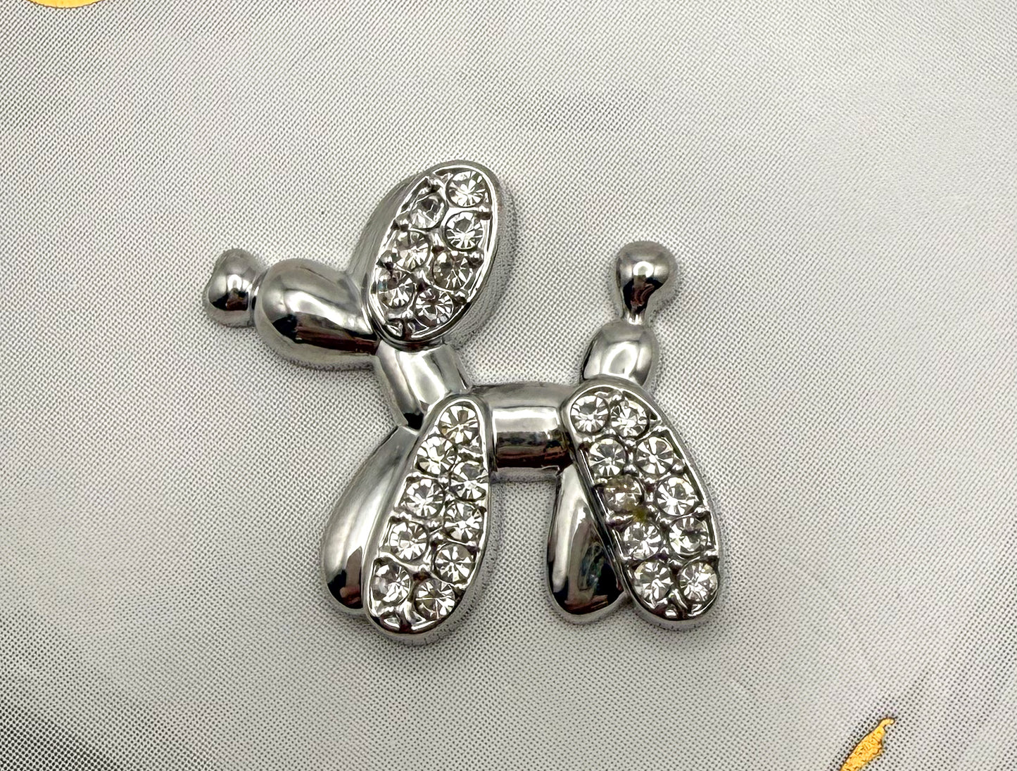 Gold & Silver Balloon Dog Metal DIY Charms