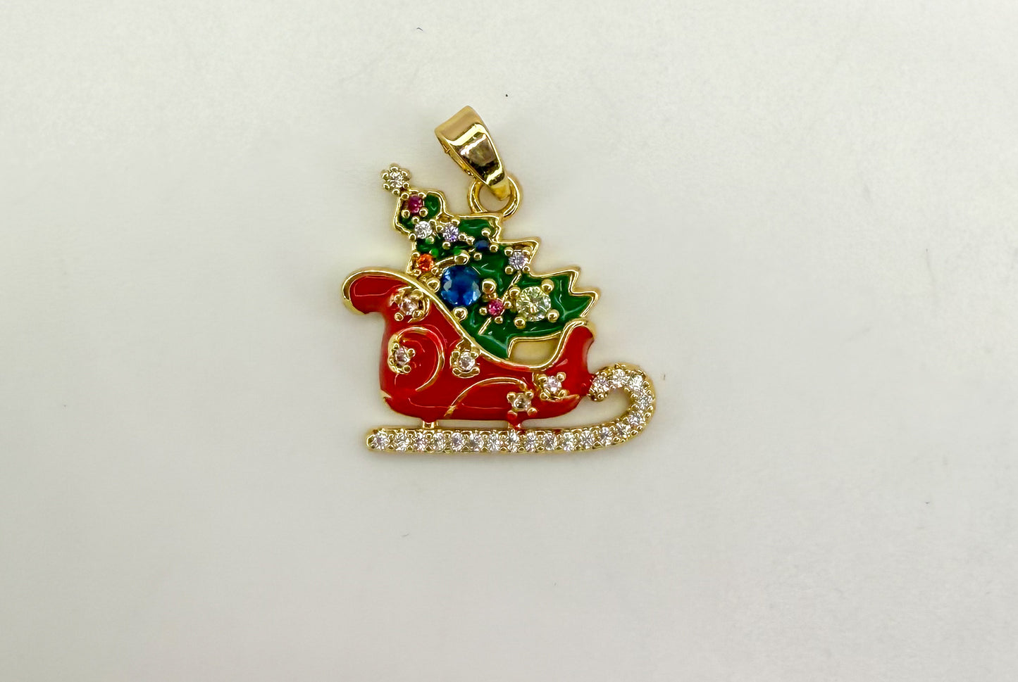 Santa’s Christmas Sleigh Pendant