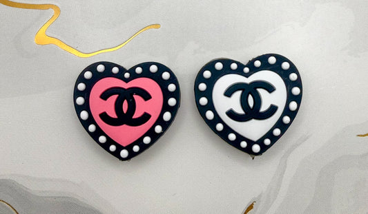 CC Heart Silicone DIY Pen Focal Beads
