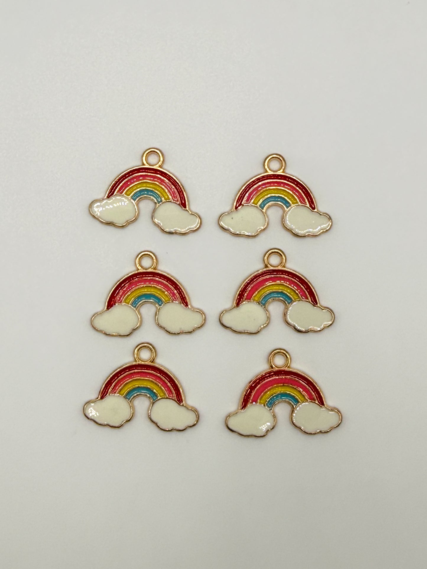 Gold Rainbow DIY Metal Charms