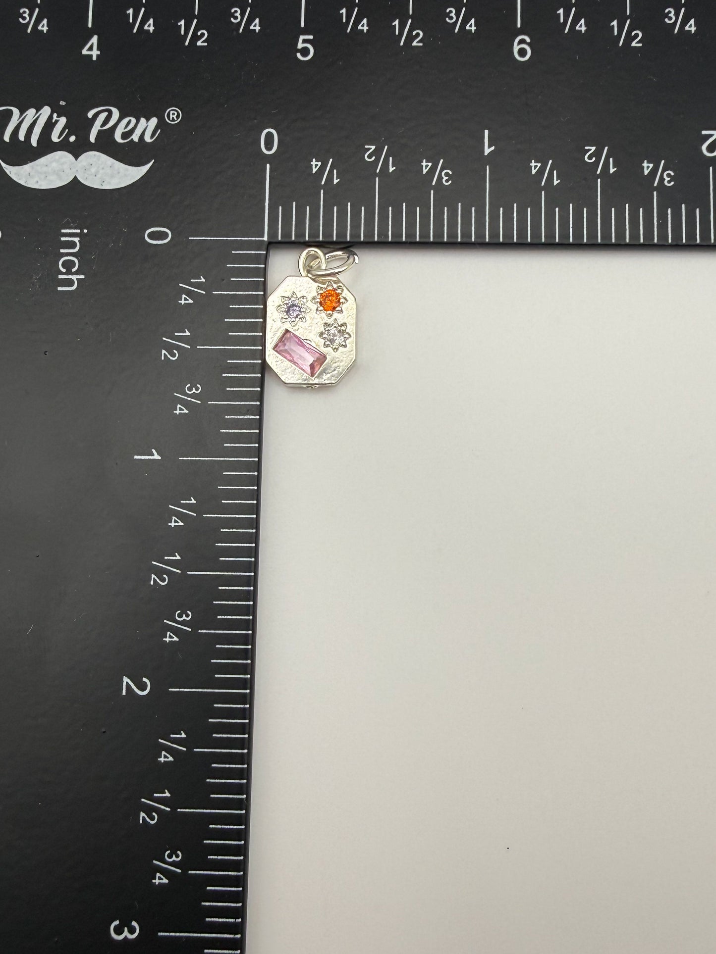 Colorful Mixed Zircon Charm Pendant