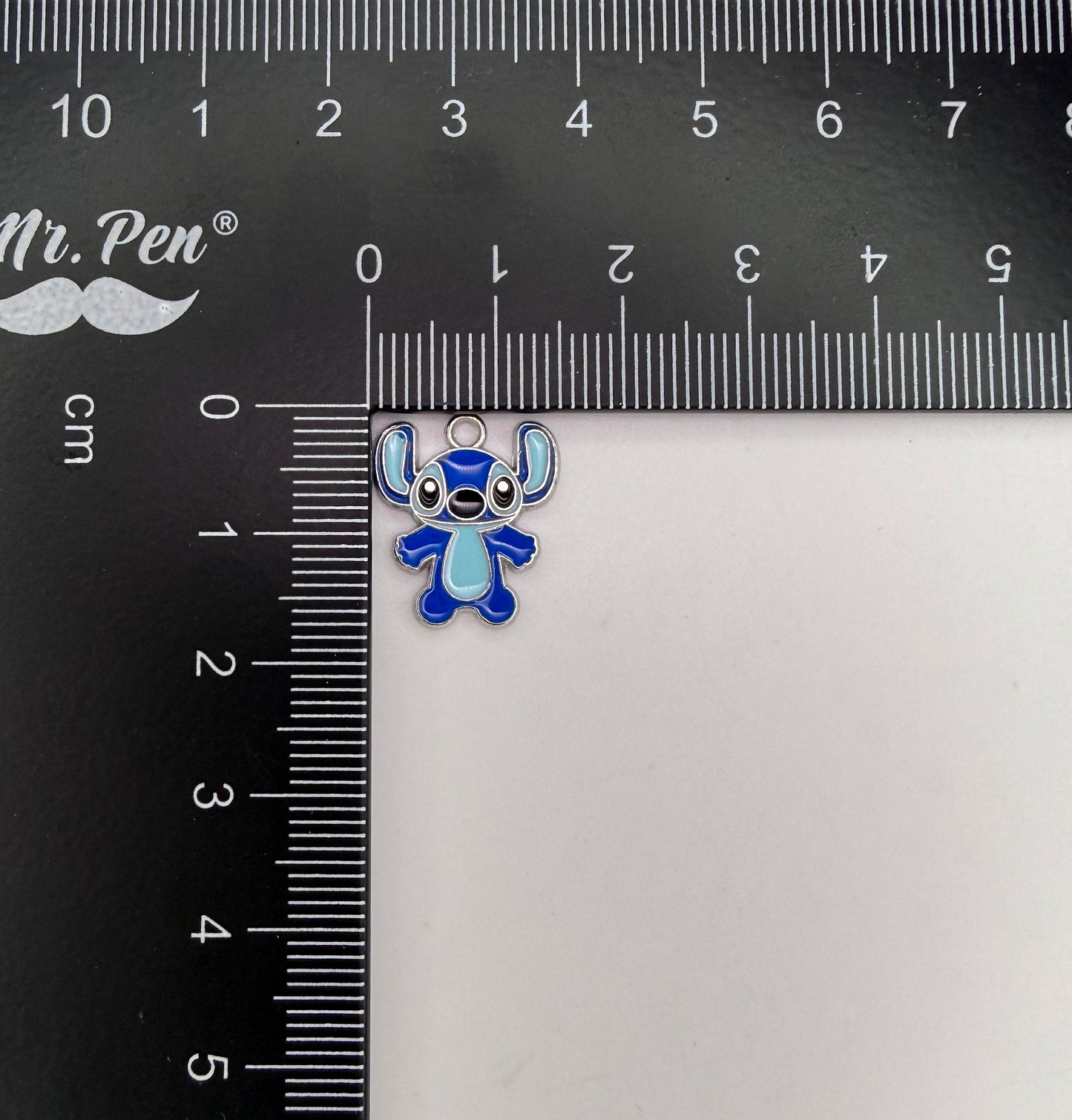 Silver Blue Stitch & Pink Angel DIY Metal Charms