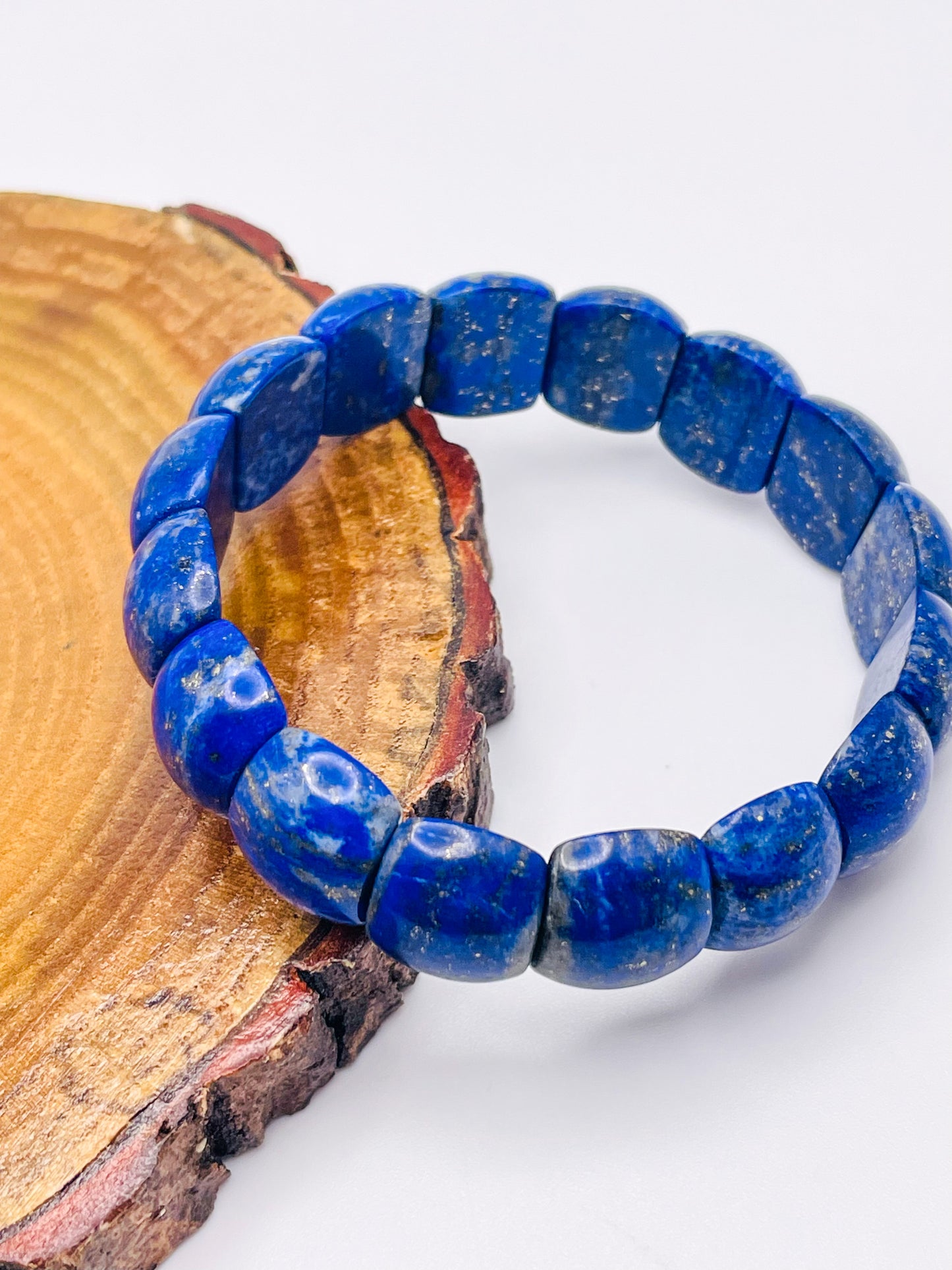 Natural Lapis Lazuli Crystal Bangle Bracelets