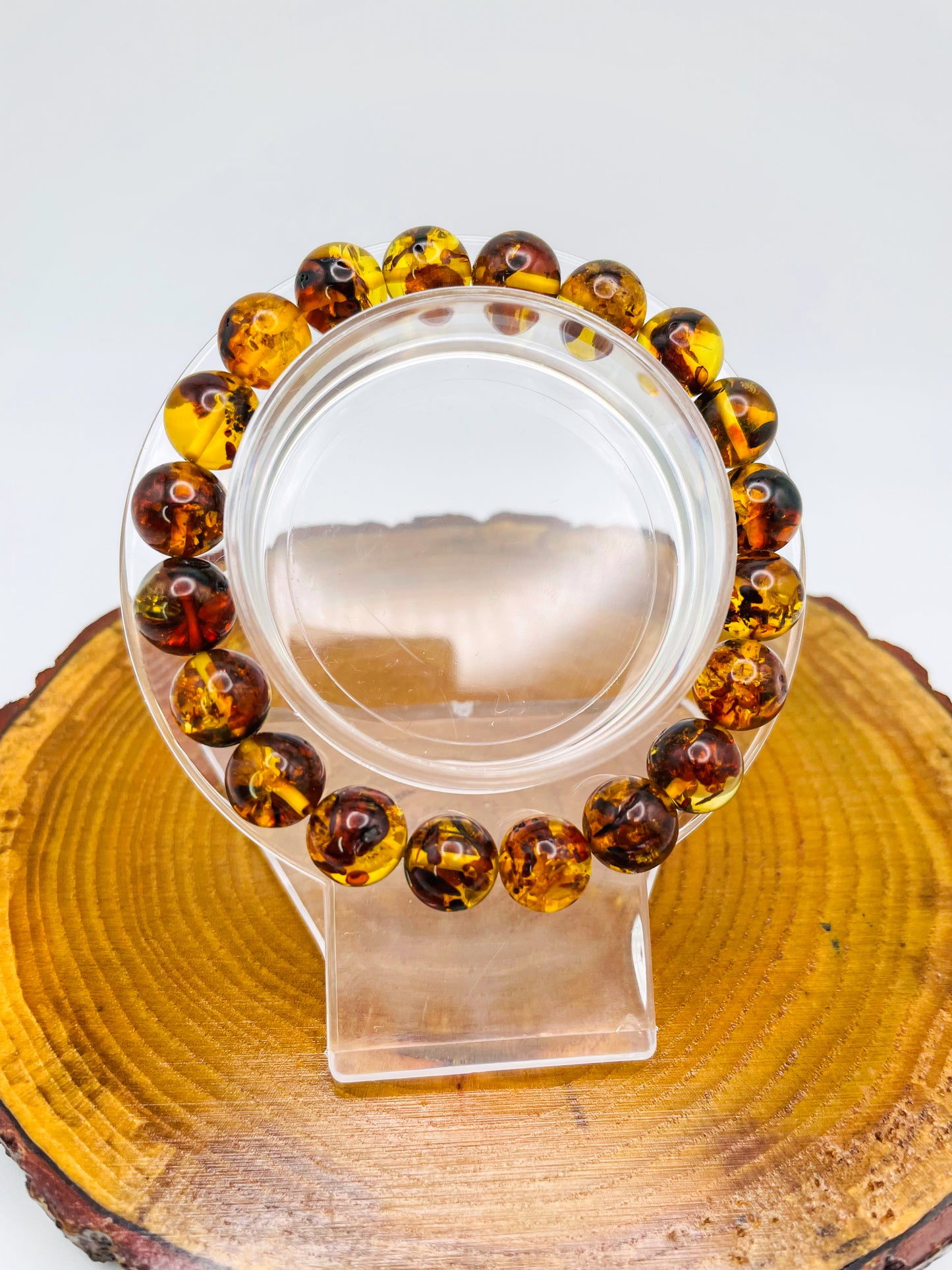 Natural Flower Amber Bracelets