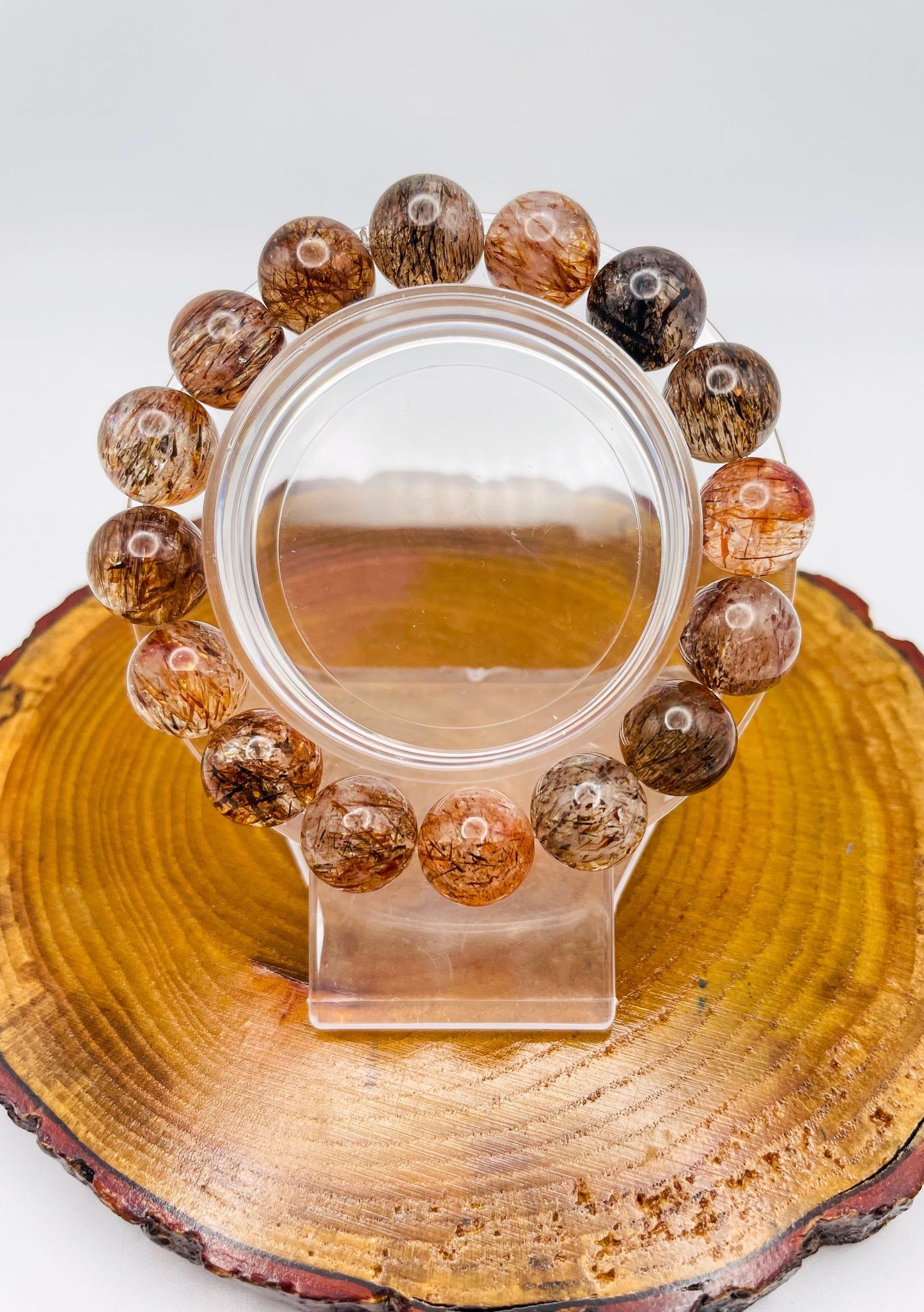 Natural Black & Gold Super 7 Crystal Bracelet