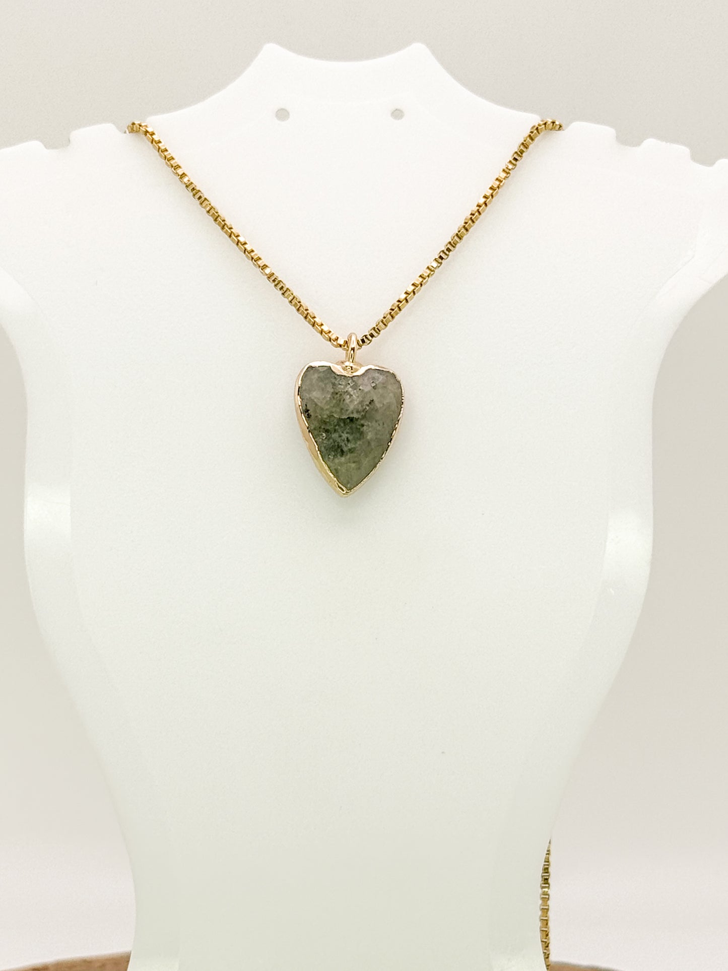 Arrow Head Heart Pendant Gold Stainless Steel Necklace