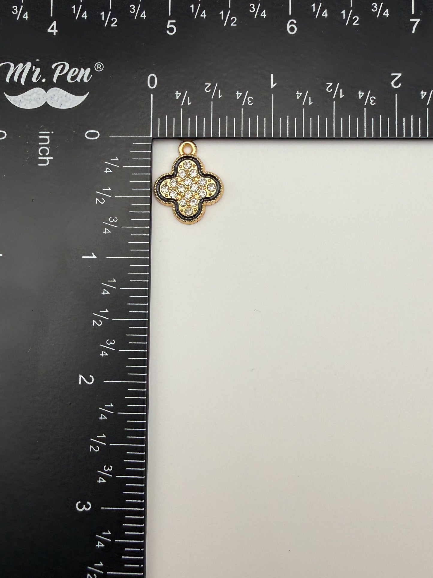 Gold & Black Clover Metal Charms