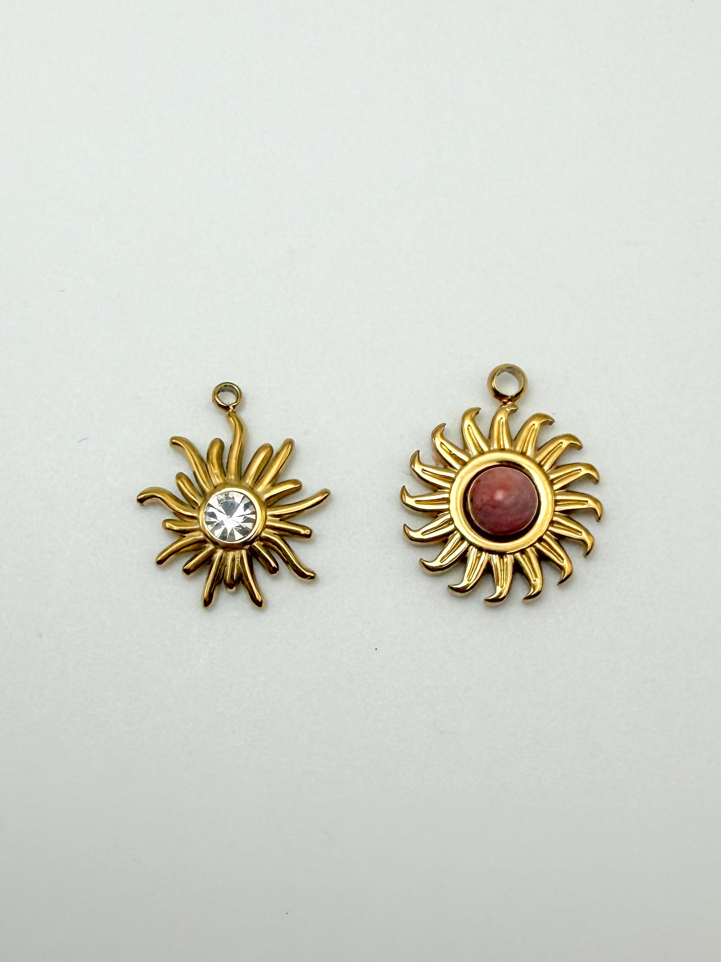 Stainless Steel Gold Mini Sun Charms