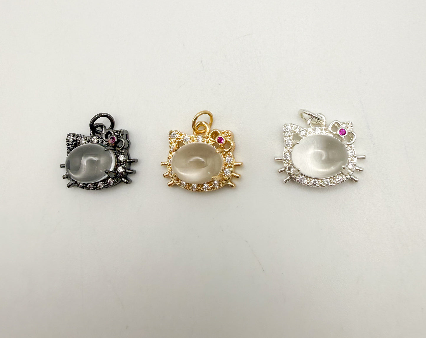 HK Kitty Head DIY Metal Charms