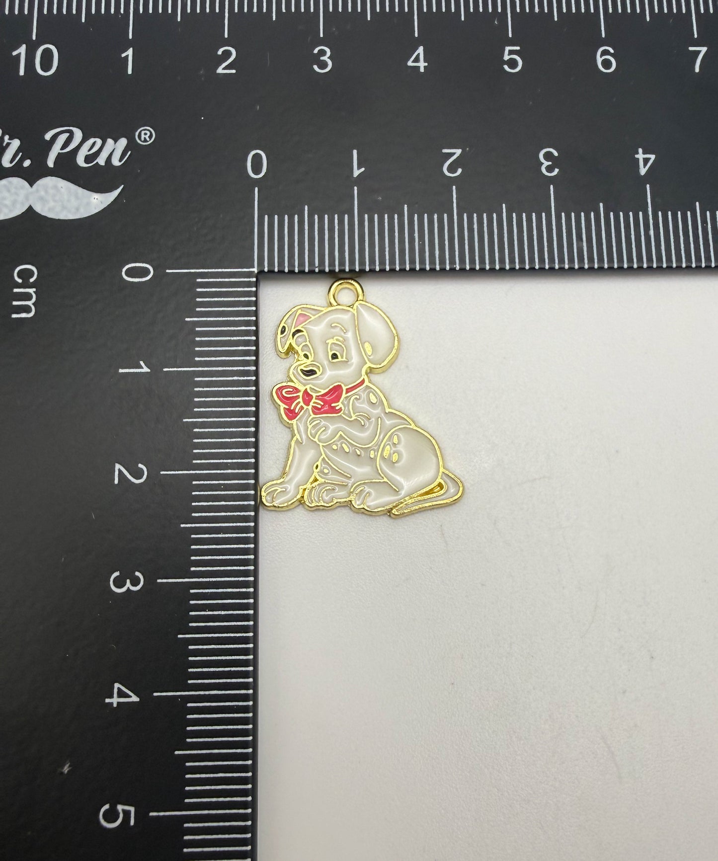 Dalmatian’s Gold Enamel Metal Charms