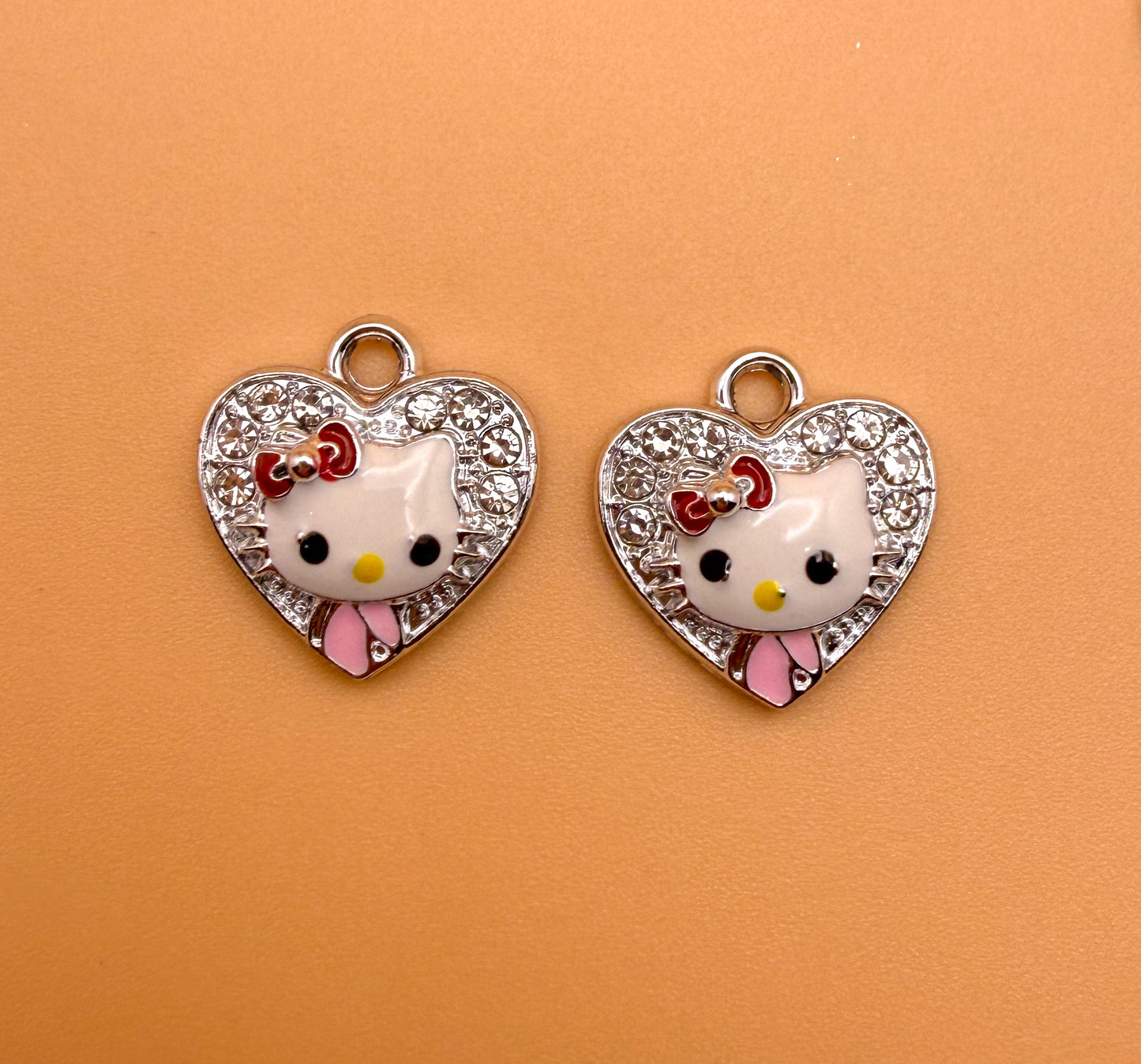 Variety of Gold & Silver Hello Kitty Metal Charms