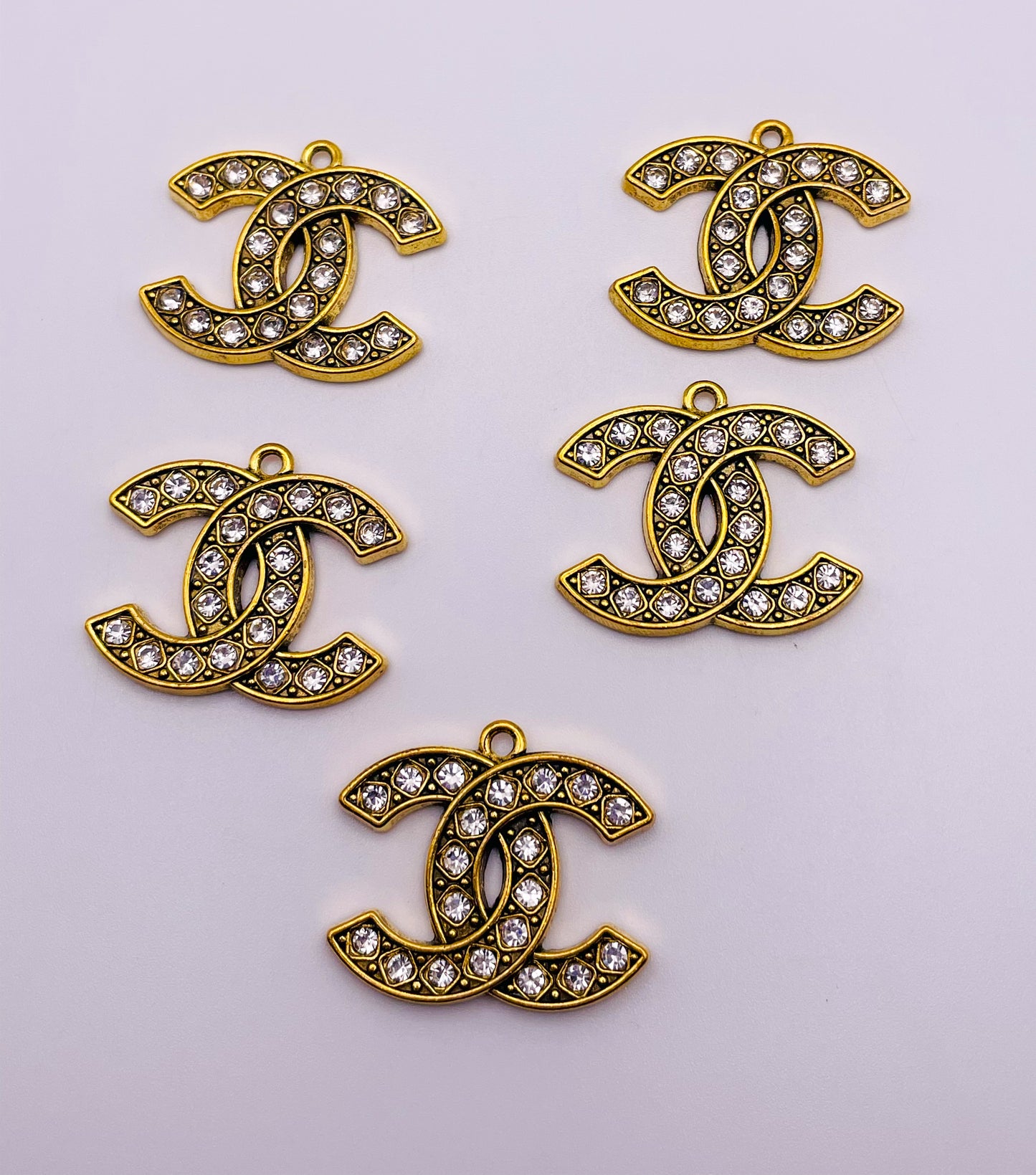 High Quality Gold Zircon CC Charms