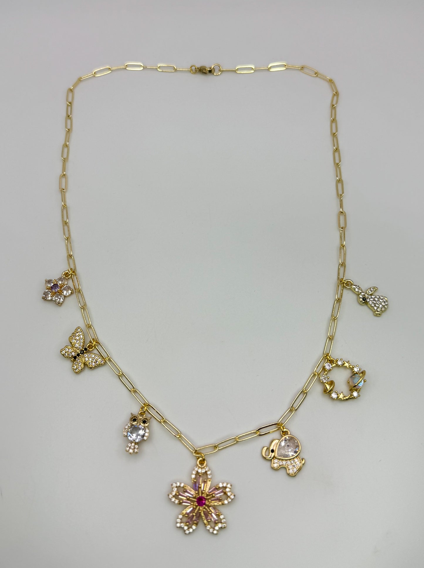 Bloom of Spring Gold Charm Necklace