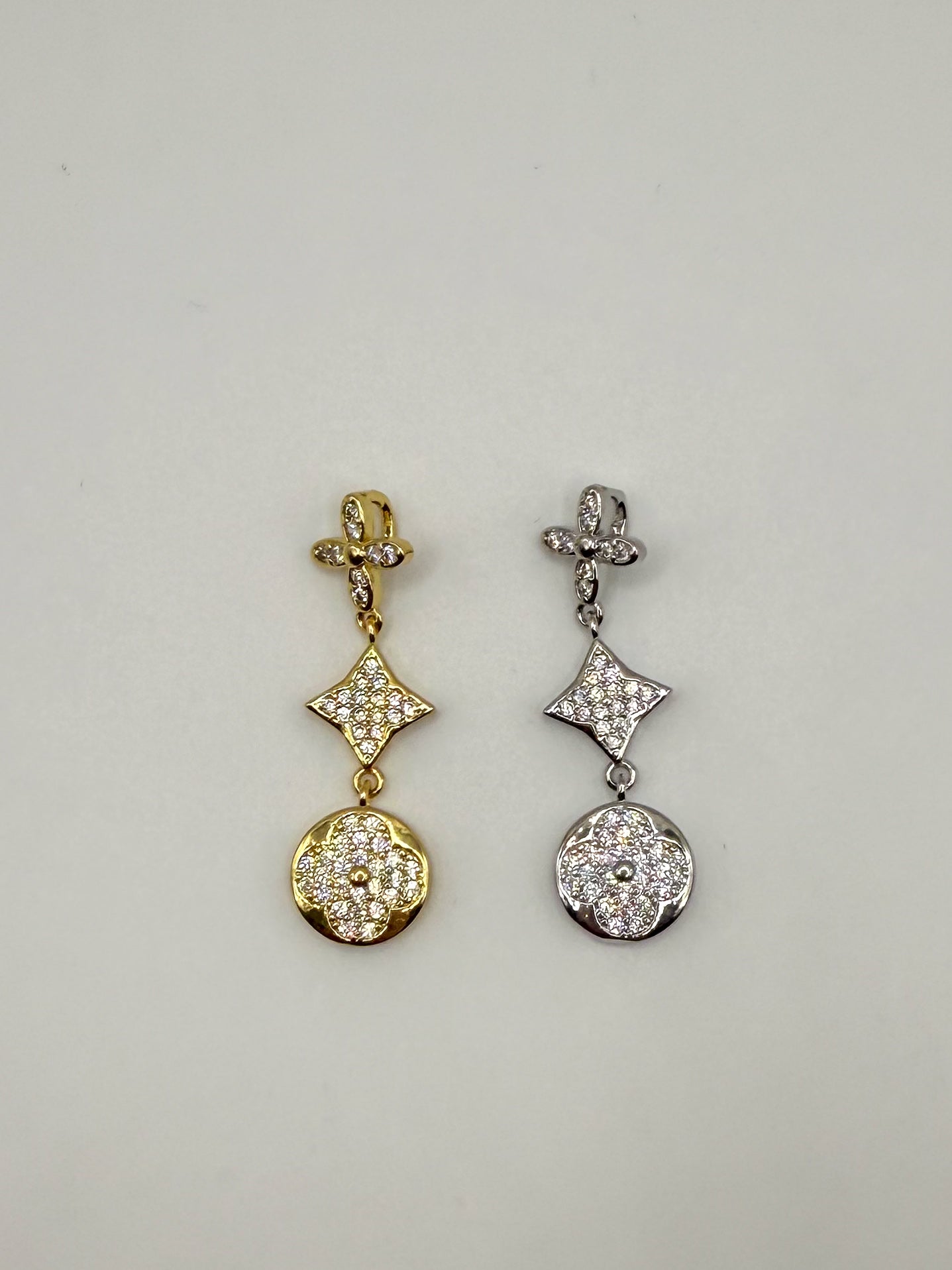 Gold & Silver Trio Clover Pendant