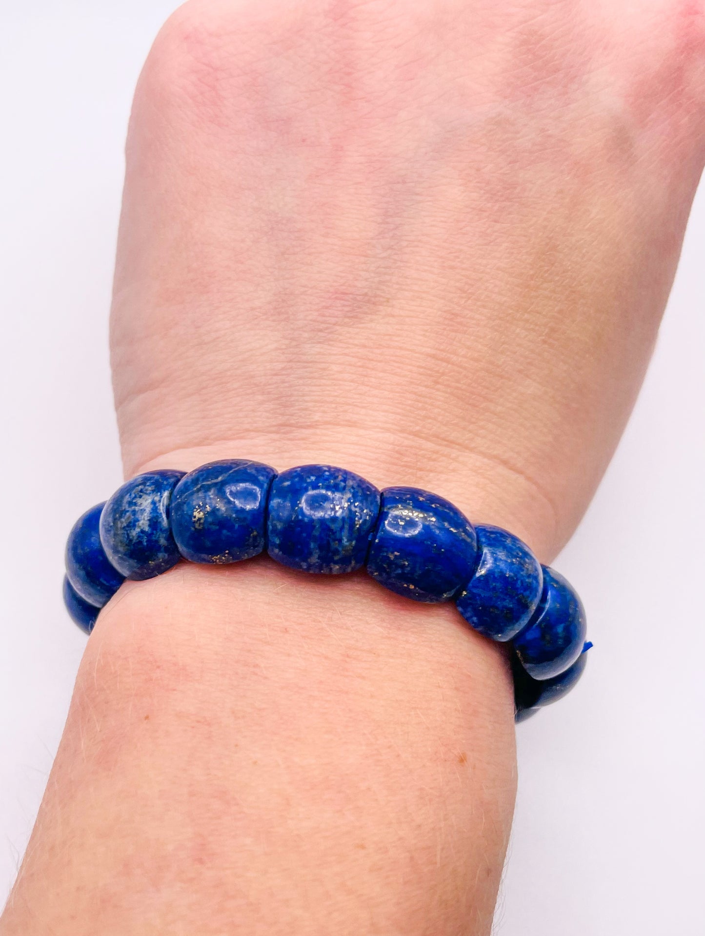 Natural Lapis Lazuli Crystal Bangle Bracelets