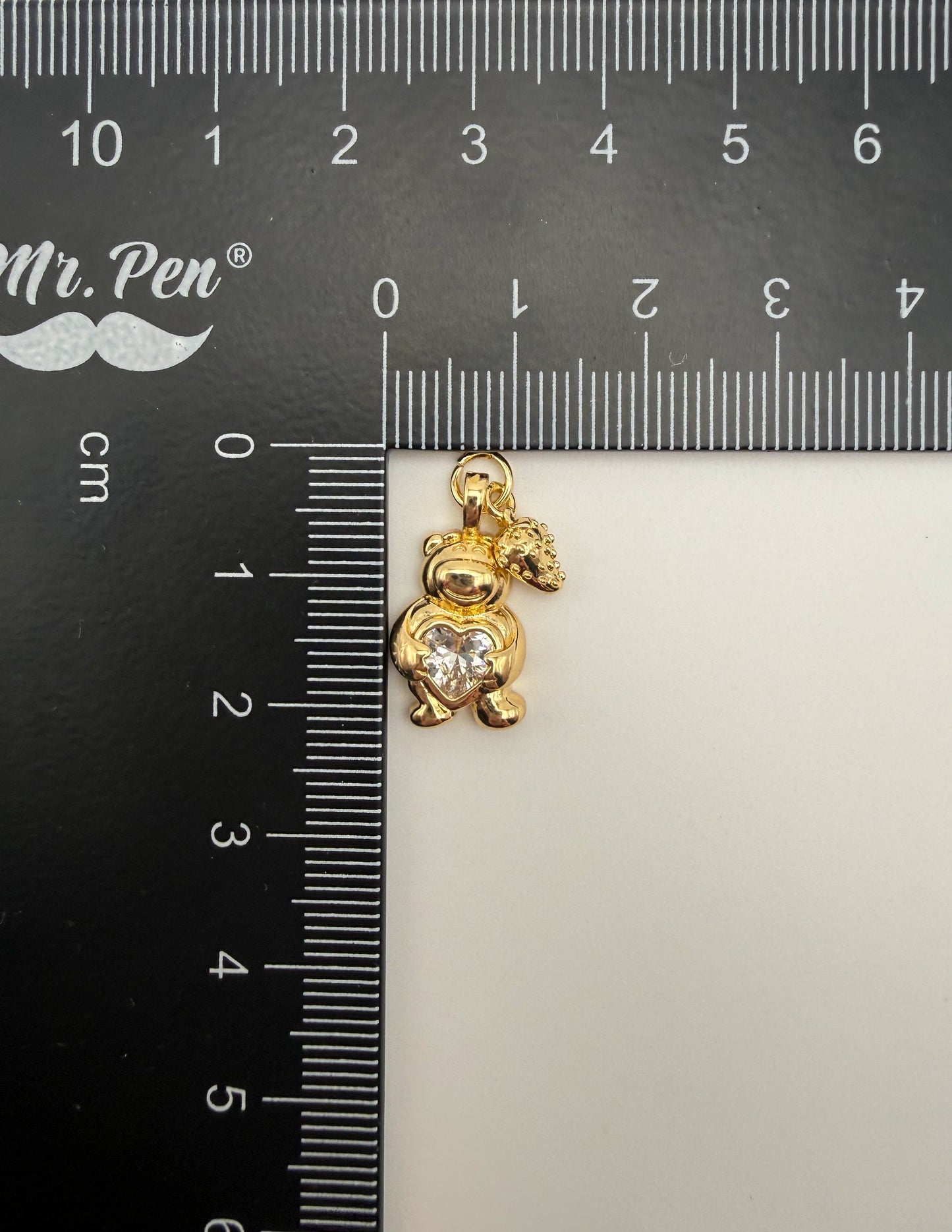 Fancy Lotso Bear with Strawberry Gold & Silver DIY Metal Charms