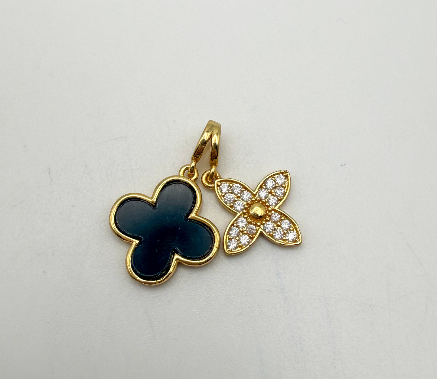 LV Clover Natural Shell Dangling Pendants
