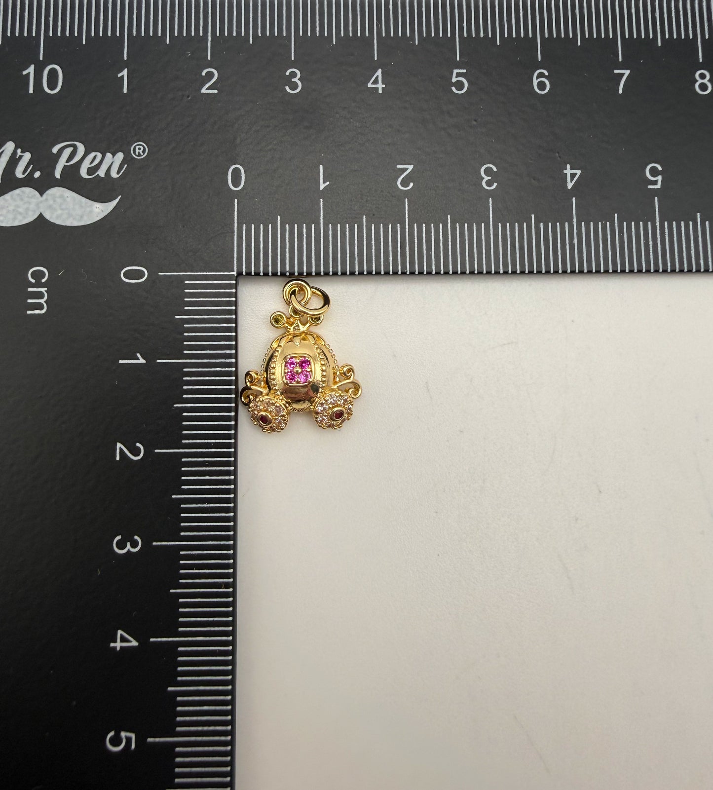 Gold Princess Carriage Charm