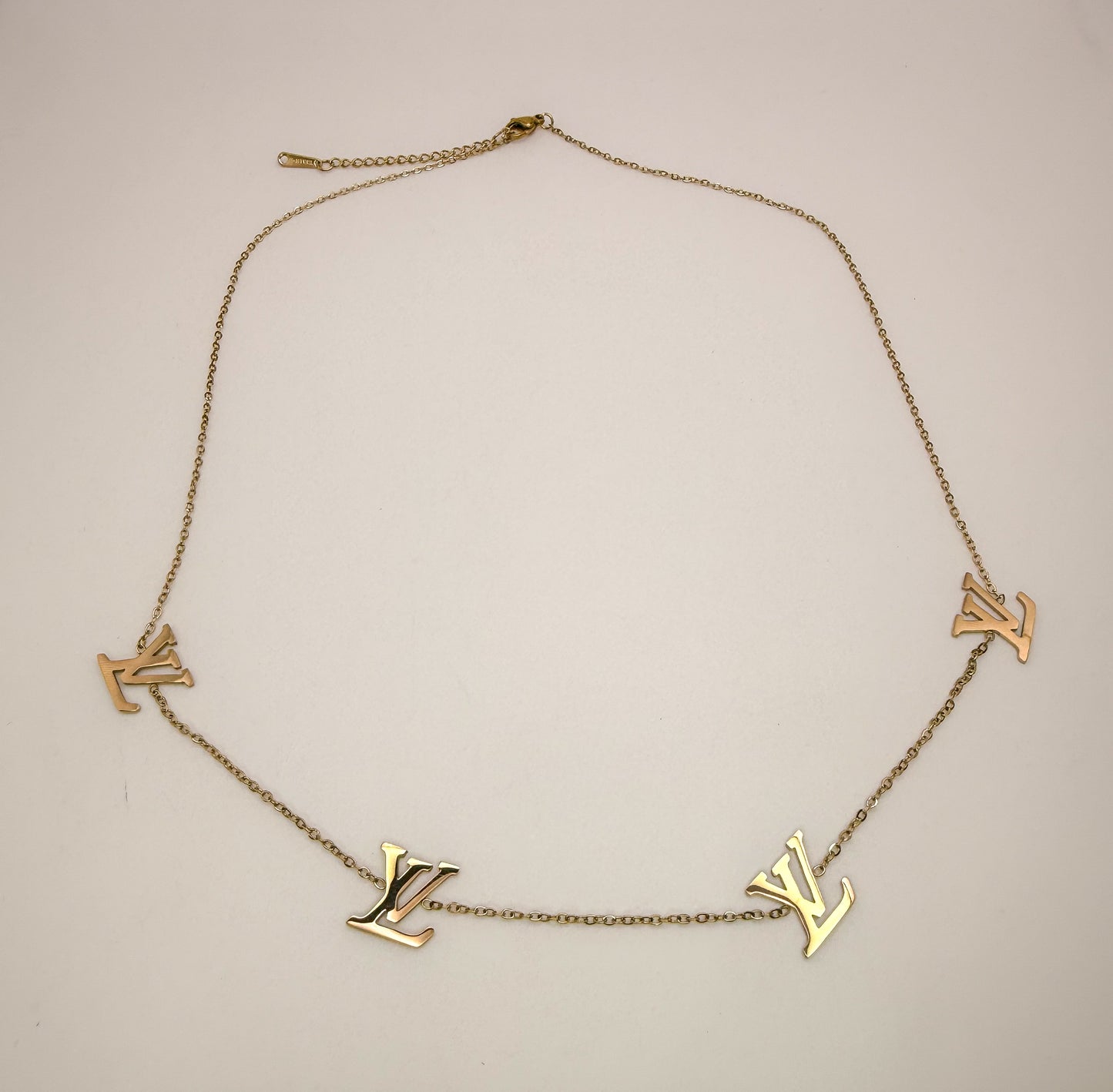 Gold LV Designer Adjustable Necklace