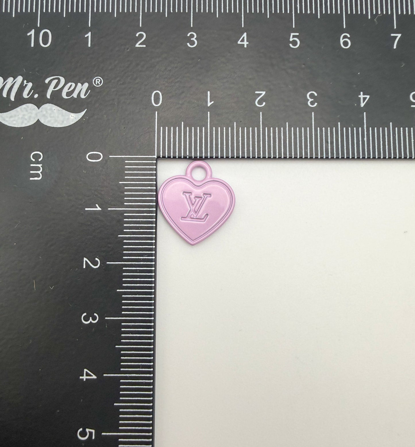 High Quality LV Inspired Lock N Key, Heart Colorful Metal Charm sets