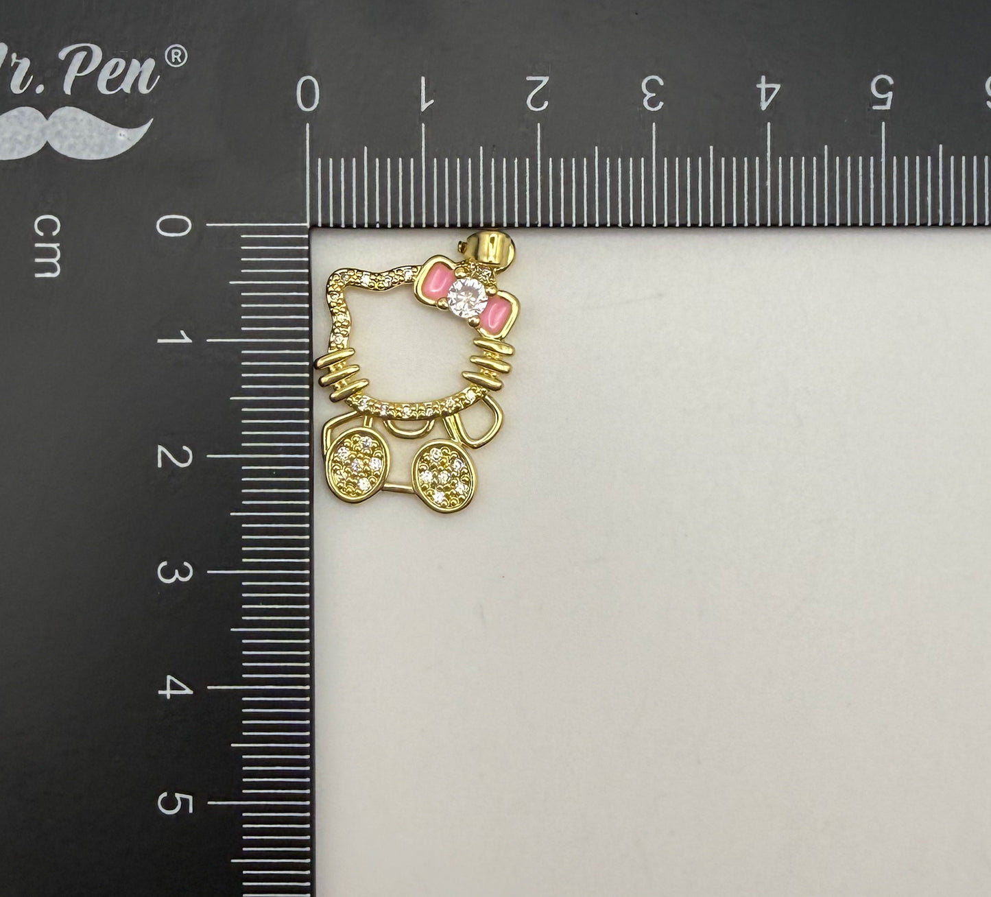 High Quality Hello Kitty Gold Pendant with zircon gems
