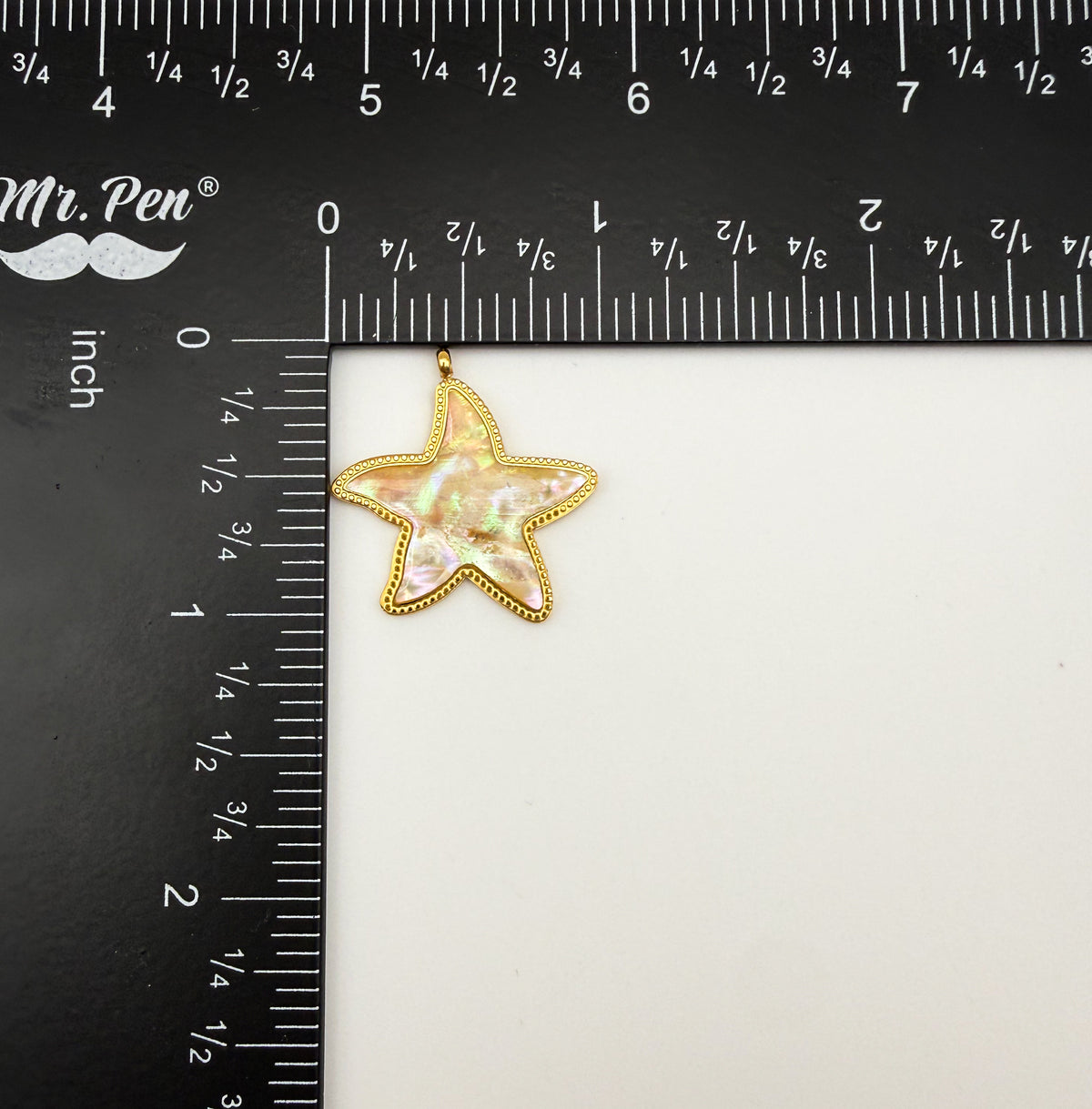 Gold Stainless Steel Star Abalone & Mother of Pearl Shell Charm Pendant DIY