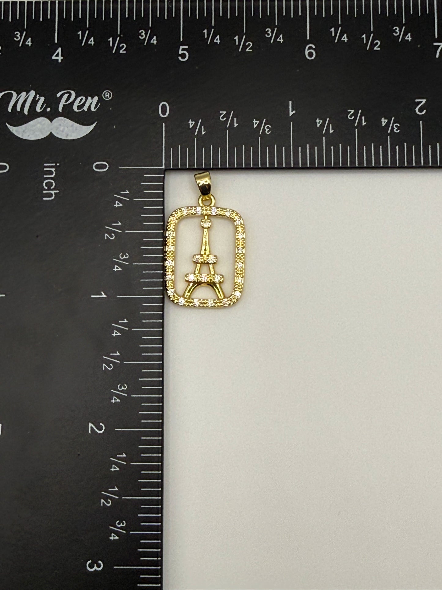 Eiffel Tower Gold & Silver Charm Pendant