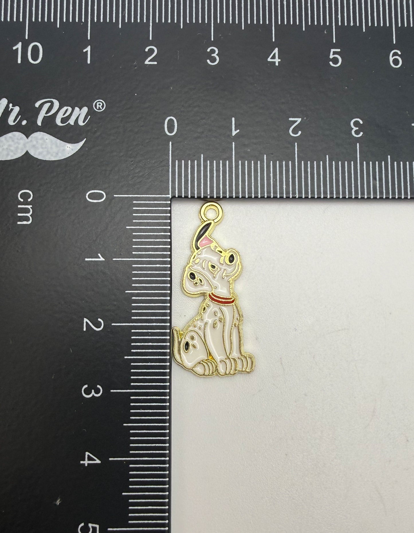 Dalmatian’s Gold Enamel Metal Charms