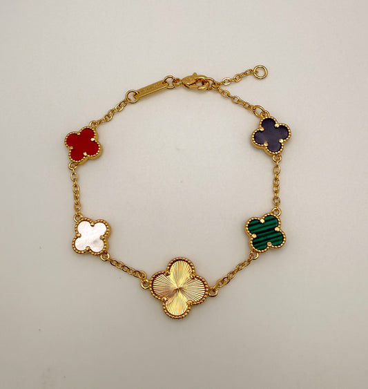 Multicolored Clover Bracelet