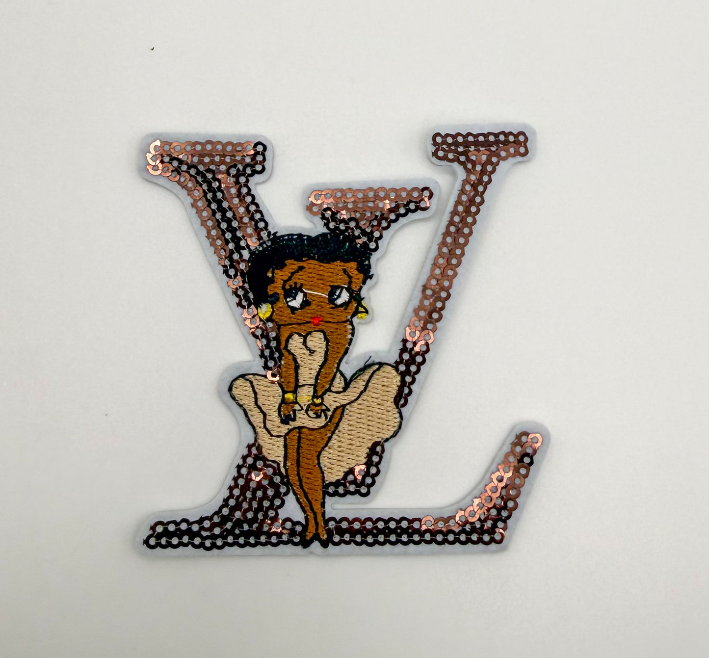 LV Designer DIY Glue Sew On Fabric Patches