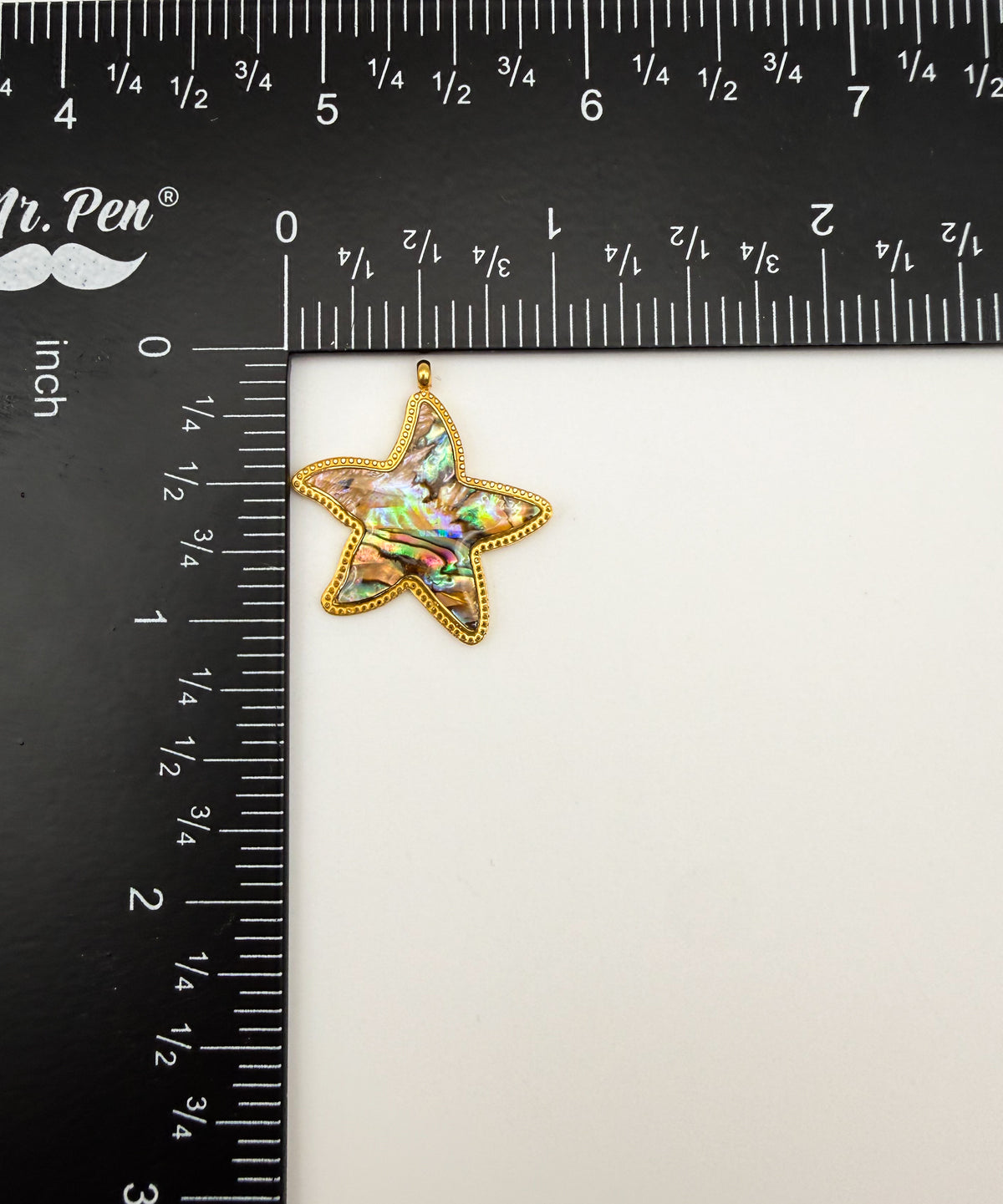 Gold Stainless Steel Star Abalone & Mother of Pearl Shell Charm Pendant DIY
